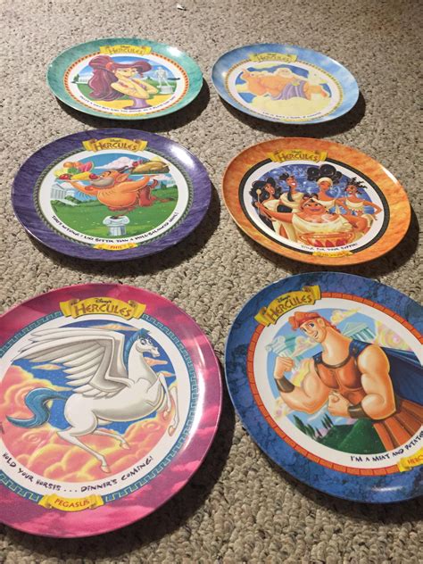 These <b>plates</b> were released as part of a <b>McDonald's</b> promotion in 1997 and are perfect for collectors of Disney or fast food memorabilia. . Mcdonalds hercules plates